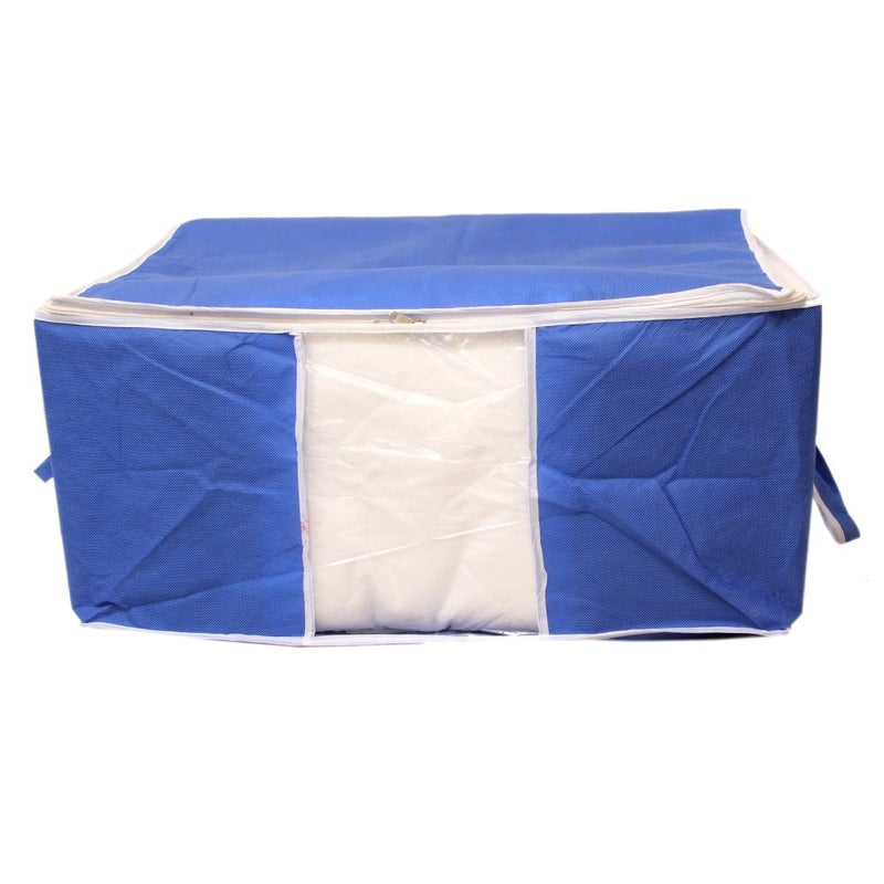 Kuber Industries Non Woven Rectangular Underbed Storage Organiser Extra Large Royal Blue CTSN051 - Image 2