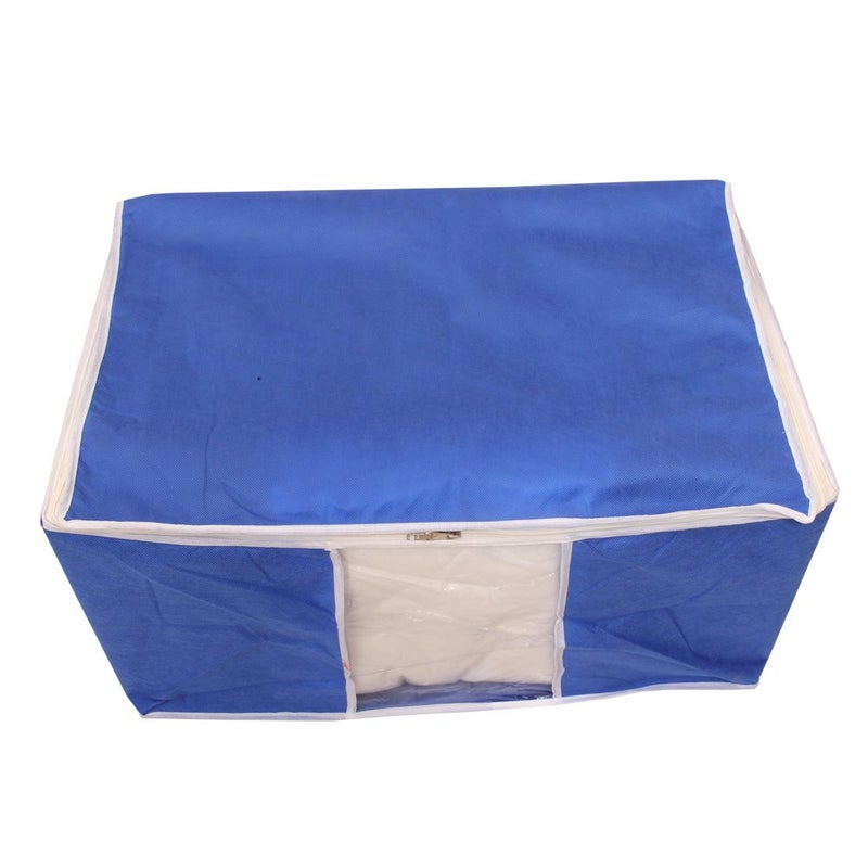 Kuber Industries Non Woven Rectangular Underbed Storage Organiser Extra Large Royal Blue CTSN051 - Image 3