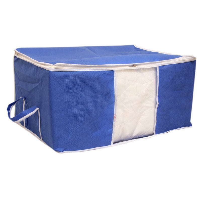 Kuber Industries Non Woven Rectangular Underbed Storage Organiser Extra Large Royal Blue CTSN051 - Image 1