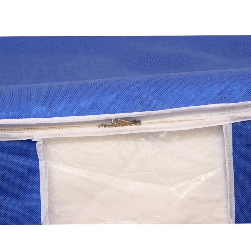 Kuber Industries Non Woven Rectangular Underbed Storage Organiser Extra Large Royal Blue CTSN051 - Image 4