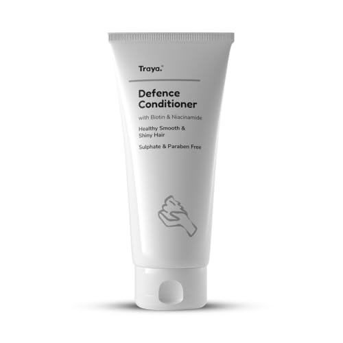 Traya Defence Conditioner | For Deep Moisturizing, Hair Growth & Hair Fall Control - Mild Formula | Consist Biotin & Niacinamide | 100g, 1 Count - Image 1