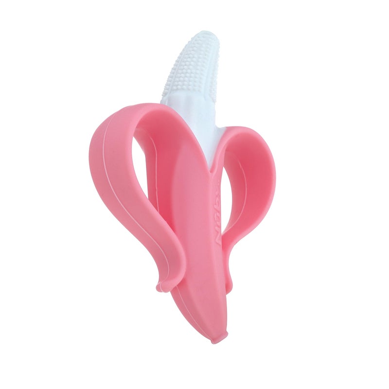 Nuby NanaNubs Banana Massaging Toothbrush - Baby Teething Toy - 3+ Months - Pink - Image 4