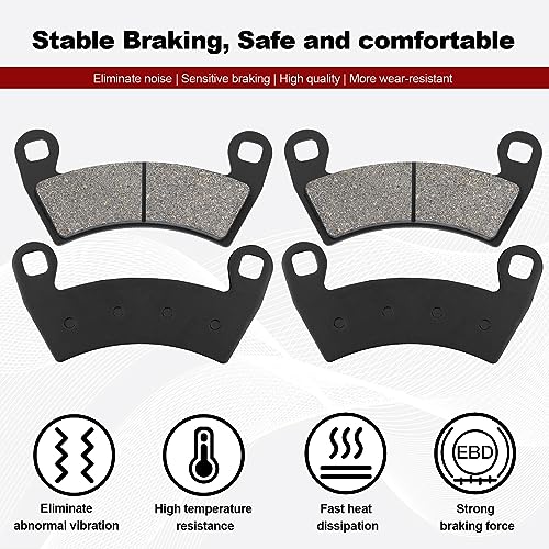 FHSJXR Front and Rear Brake Pads for Polaris RZR XP 1000 EPS 2014-2022, RZR 1000 XP 4 Except Premium Edition 2014-2021, RZR XP 1000 2014-2022, OEM # 1911228 1912508 2205949 - Image 3