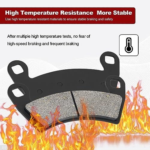 FHSJXR Front and Rear Brake Pads for Polaris RZR XP 1000 EPS 2014-2022, RZR 1000 XP 4 Except Premium Edition 2014-2021, RZR XP 1000 2014-2022, OEM # 1911228 1912508 2205949 - Image 4