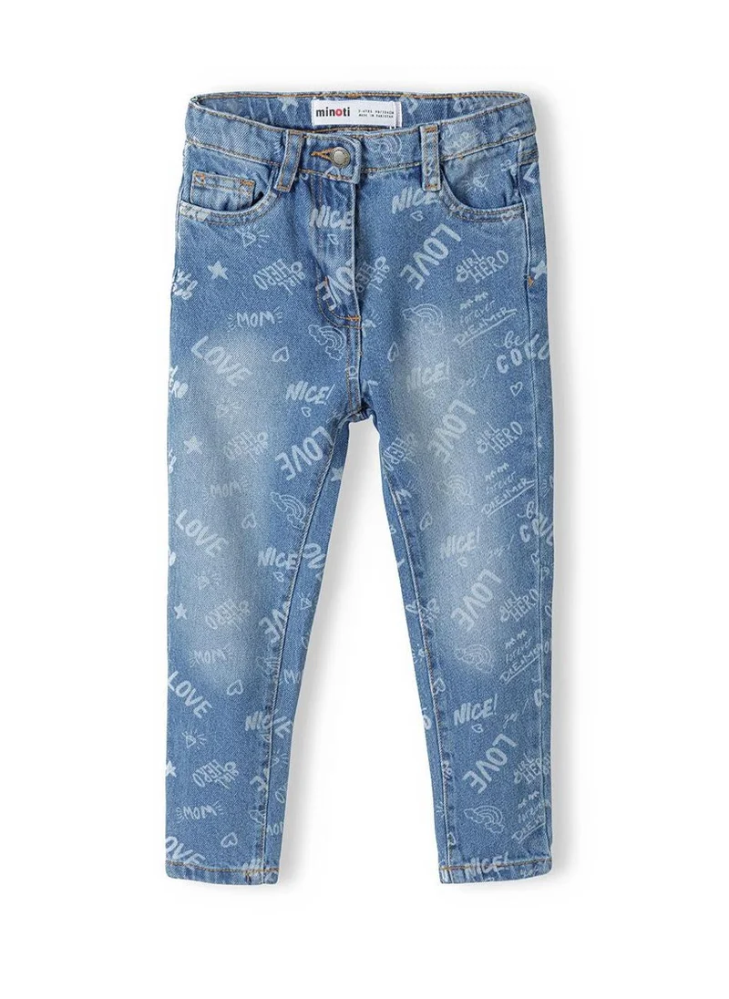 مينوتي Baby Printed Denim Jean