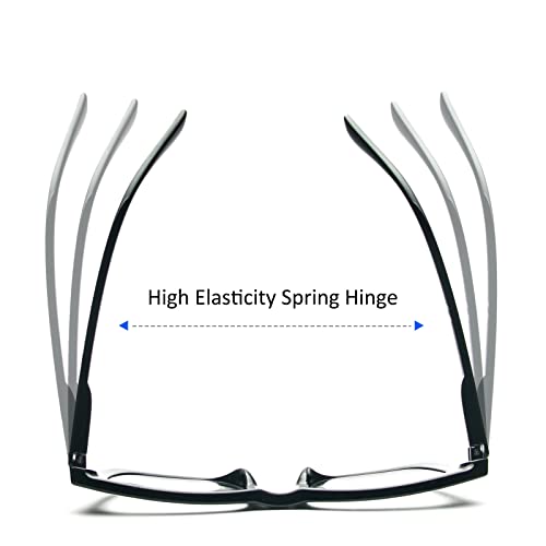 REAVEE 3 Pack Oprah Style Reading Glasses for Women Blue Light Blocking, Cute Oversized Square Computer Readers with Spring Hinge 1.25 - Image 3