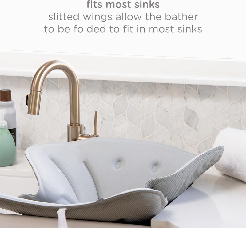 Ubbi Stingray Sink Bather for Baby, Soft Baby Bath Cushion, Newborn Must Have - Image 4