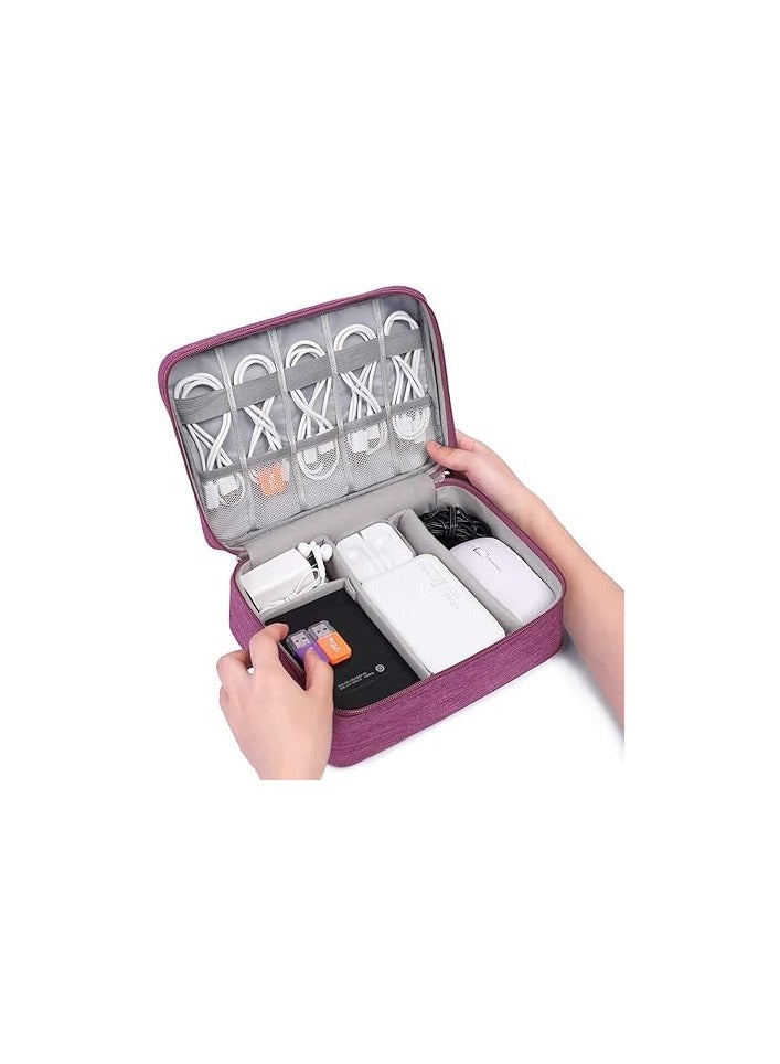 PROMASS Electronics Organizer Case Digital Accessories Cable Organizer Bag Travel Cable Storage Bag - Image 4