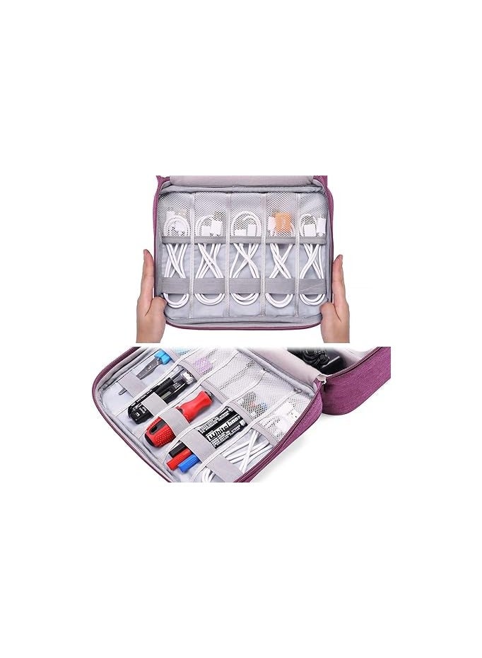 PROMASS Electronics Organizer Case Digital Accessories Cable Organizer Bag Travel Cable Storage Bag - Image 5