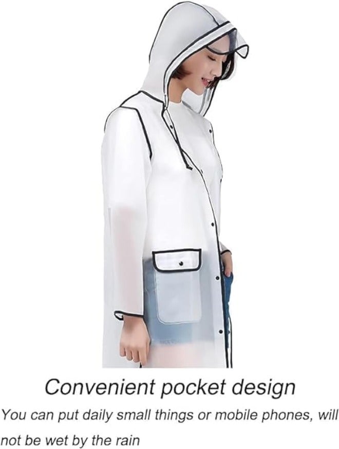 ChicAbode Rain Coat for Unisex Adult, Lightweight Reusable Oxford Cloth Rain Poncho, Packable Safety Raincoat, with Waterproof Shoe Cover, Breathable and Comfortable, for Outdoor Activities - Image 2