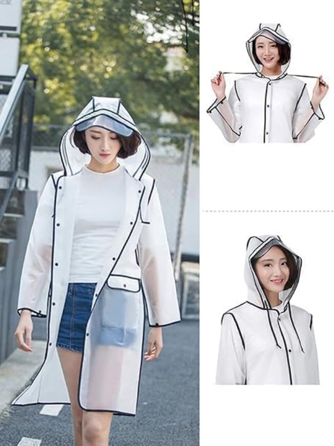 ChicAbode Rain Coat for Unisex Adult, Lightweight Reusable Oxford Cloth Rain Poncho, Packable Safety Raincoat, with Waterproof Shoe Cover, Breathable and Comfortable, for Outdoor Activities - Image 4