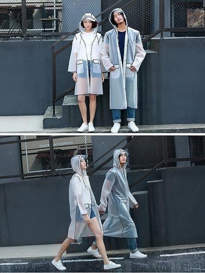 ChicAbode Rain Coat for Unisex Adult, Lightweight Reusable Oxford Cloth Rain Poncho, Packable Safety Raincoat, with Waterproof Shoe Cover, Breathable and Comfortable, for Outdoor Activities - Image 3
