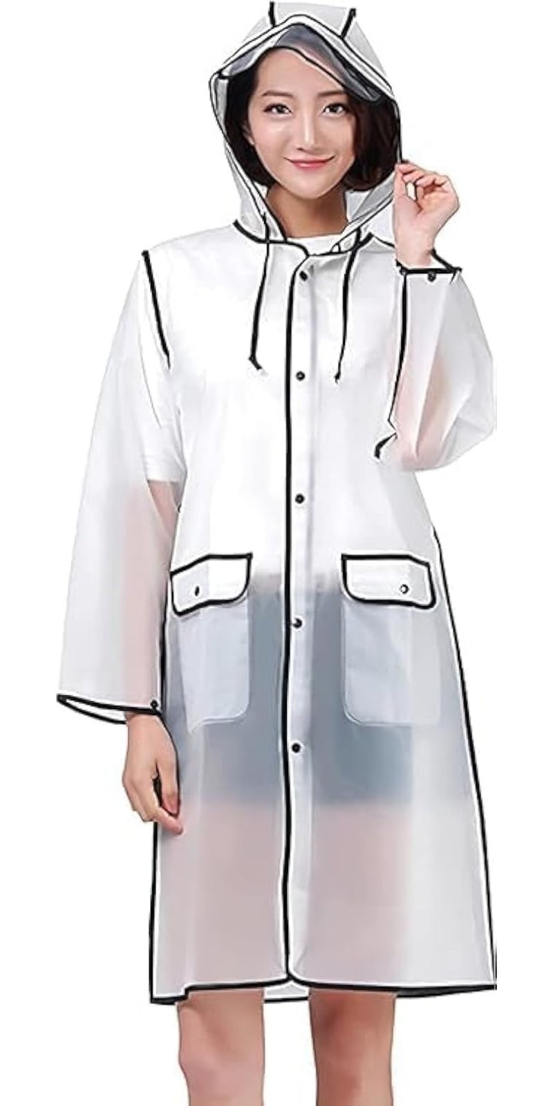 ChicAbode Rain Coat for Unisex Adult, Lightweight Reusable Oxford Cloth Rain Poncho, Packable Safety Raincoat, with Waterproof Shoe Cover, Breathable and Comfortable, for Outdoor Activities - Image 1