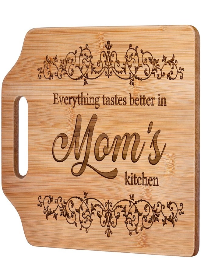 AceThrills Mom Gifts, Mothers Day, Christmas, Birthday Gifts for Mom from Daughter, Son - Engraved Bamboo Cutting Board 12.3"L x 8.7"W x 0.4"Th - Image 1