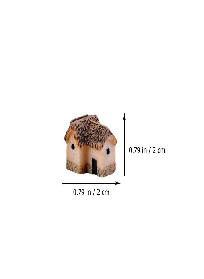 MHFOOU 12 Pieces Miniature Fairy Garden Stone House, Resin Moss Fairy Mini Fairy Cottage House, Mini Fairy Stone Cottage Tiny House for Home Decoration Outdoor Décor - Image 3