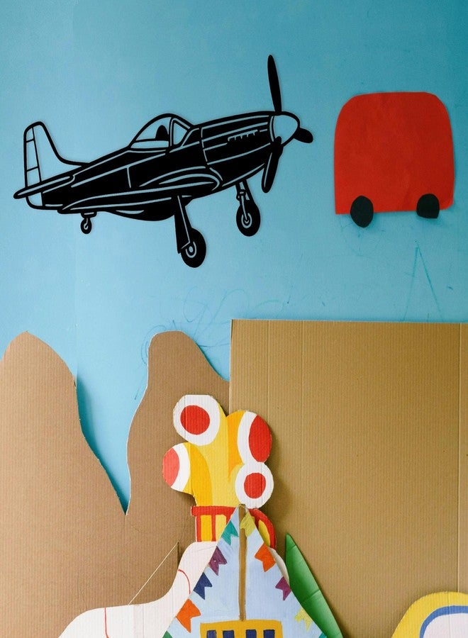 Chordwave Airplane Wall Art Classic Retro Metal Airplane Wall Decor, Aviation Decor & Wall Art Sculpture, Perfect Aviation Gifts & Boys Room Decor, P-51 Mustang Fighter - Image 5