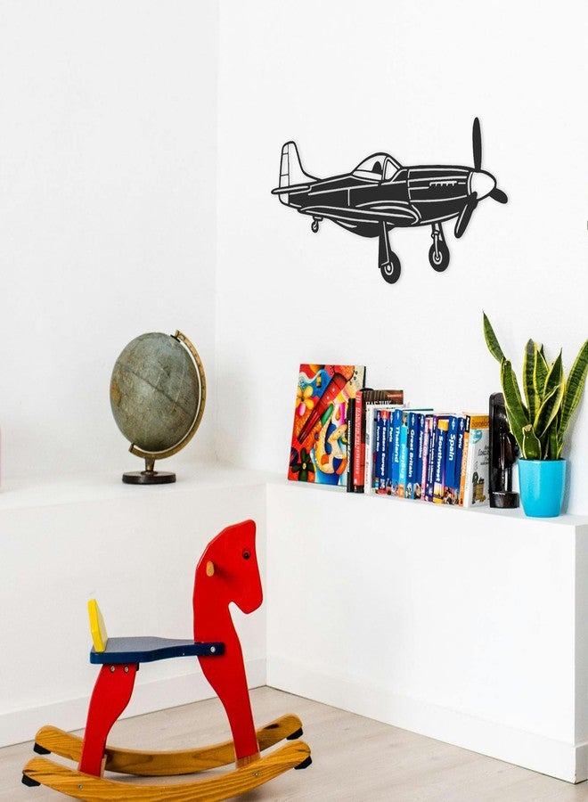 Chordwave Airplane Wall Art Classic Retro Metal Airplane Wall Decor, Aviation Decor & Wall Art Sculpture, Perfect Aviation Gifts & Boys Room Decor, P-51 Mustang Fighter - Image 4