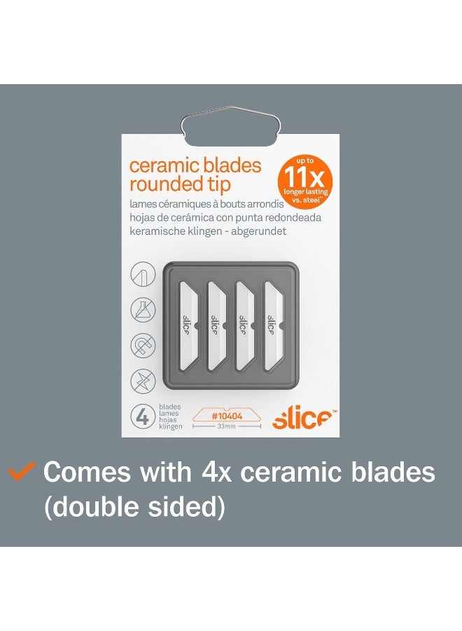 Slice 10404 Replacement Blade, Ceramic, Finger Friendly, Rounded Tip, Lasts 11x Longer Than Metal - Image 3