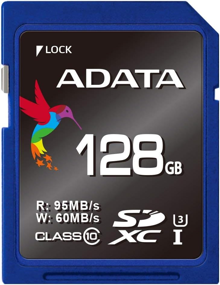 ADATA ADATA Premier Pro 128GB Read 90 MBs and Write 85 MBs SDXC UHSI U3 Class 10 Memory Card ASDX128GUI3CL10R - Image 1
