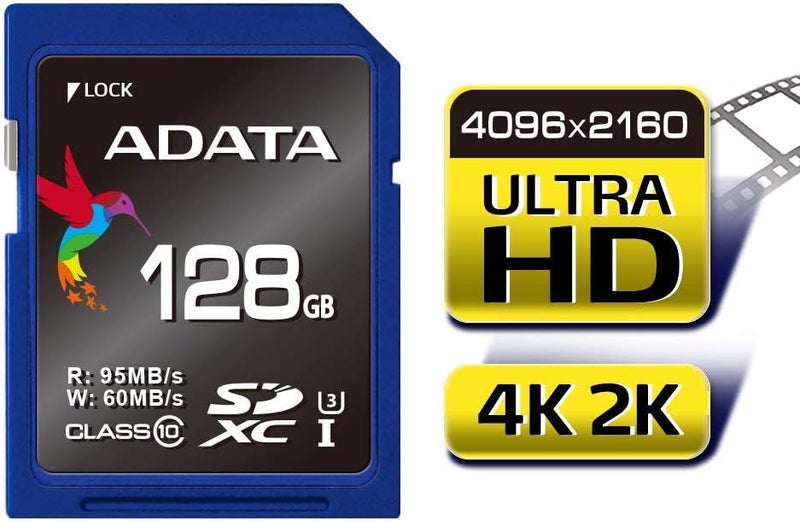ADATA ADATA Premier Pro 128GB Read 90 MBs and Write 85 MBs SDXC UHSI U3 Class 10 Memory Card ASDX128GUI3CL10R - Image 2