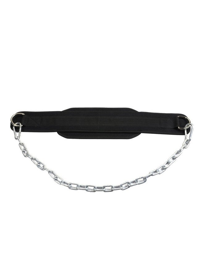 yongsheng Adjustable Weight Lifting Belt ，Pull-up Belt Weighted Dip Belt with Chain Double Weightlifting Back Support Strap Home Gym Equipment Waist Belt  - Image 1