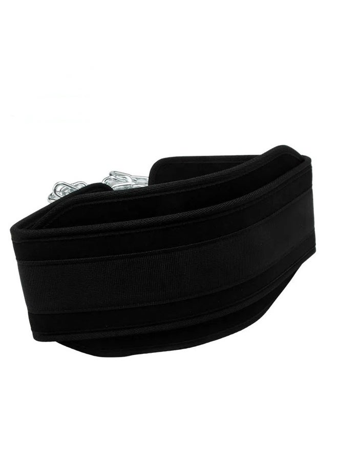 yongsheng Adjustable Weight Lifting Belt ，Pull-up Belt Weighted Dip Belt with Chain Double Weightlifting Back Support Strap Home Gym Equipment Waist Belt  - Image 2