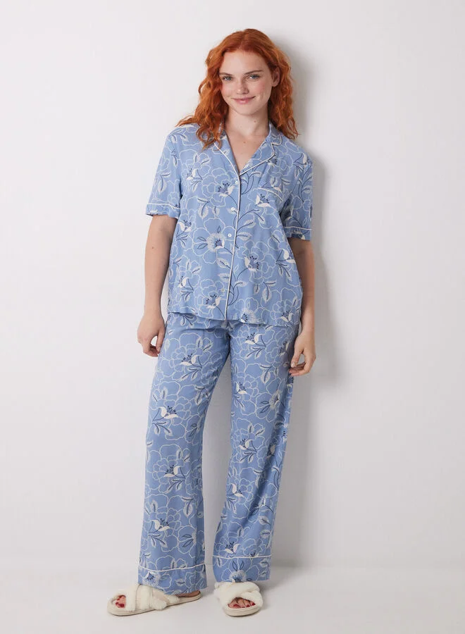 women'secret Viscose flower classic pyjamas