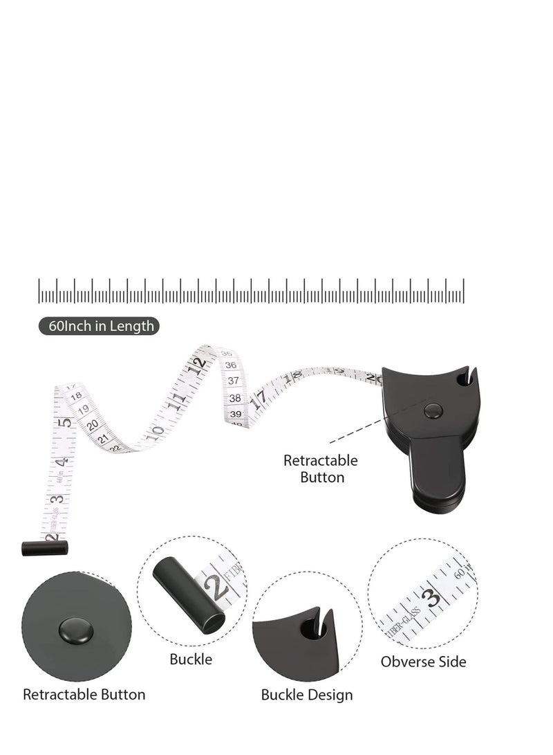 Y&D Body Measuring Tape 60 Inch Measure, Tailor Retract Ergonomic Design Tapes and Soft Measure for Measurement 4 Pcs  - Image 4