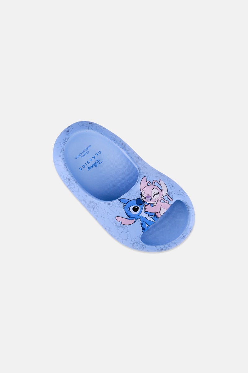 Disney Lilo And Stitch by Disney Kids Girl Slip On Slides, Dusty Blue - Image 3