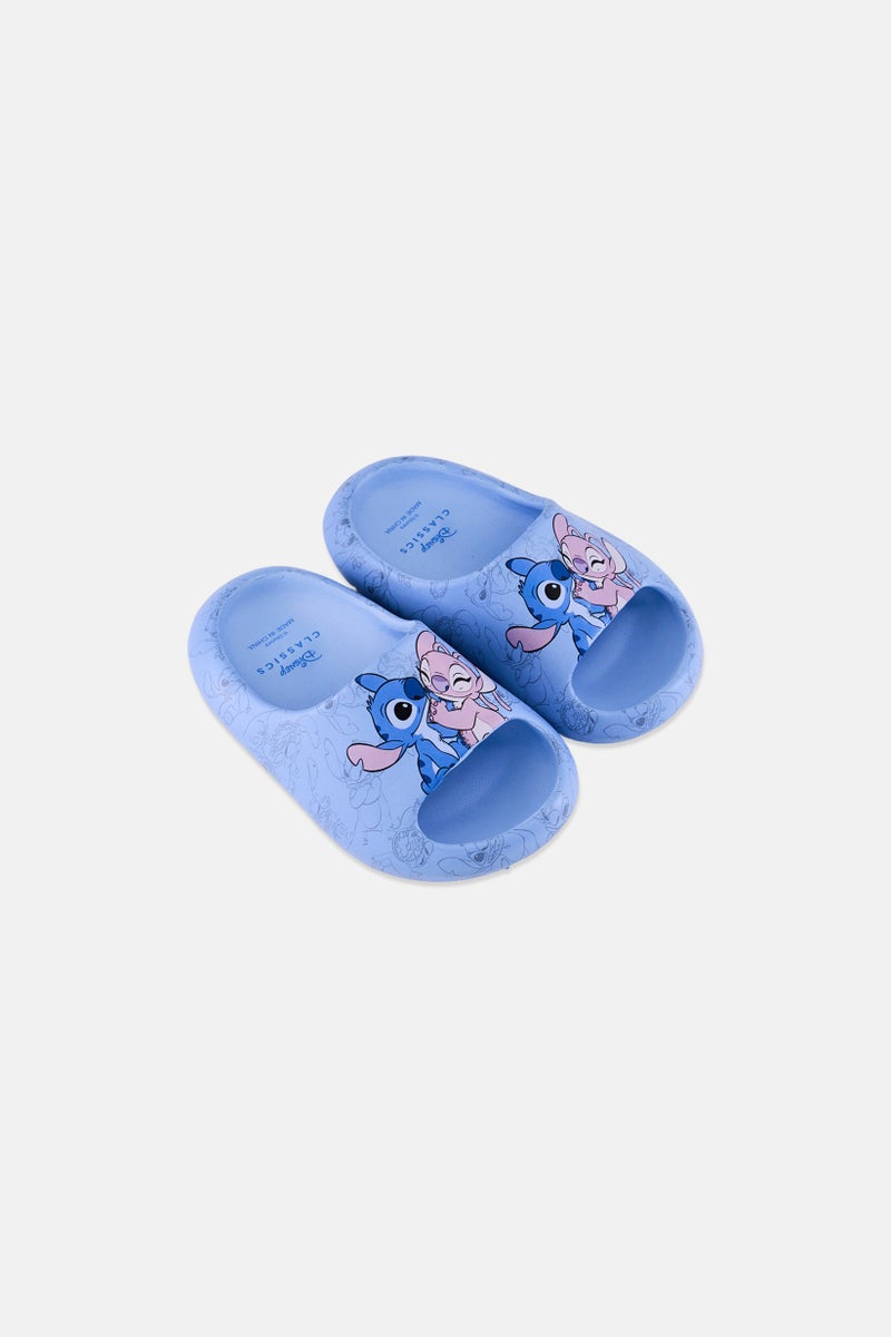 Disney Lilo And Stitch by Disney Kids Girl Slip On Slides, Dusty Blue - Image 4