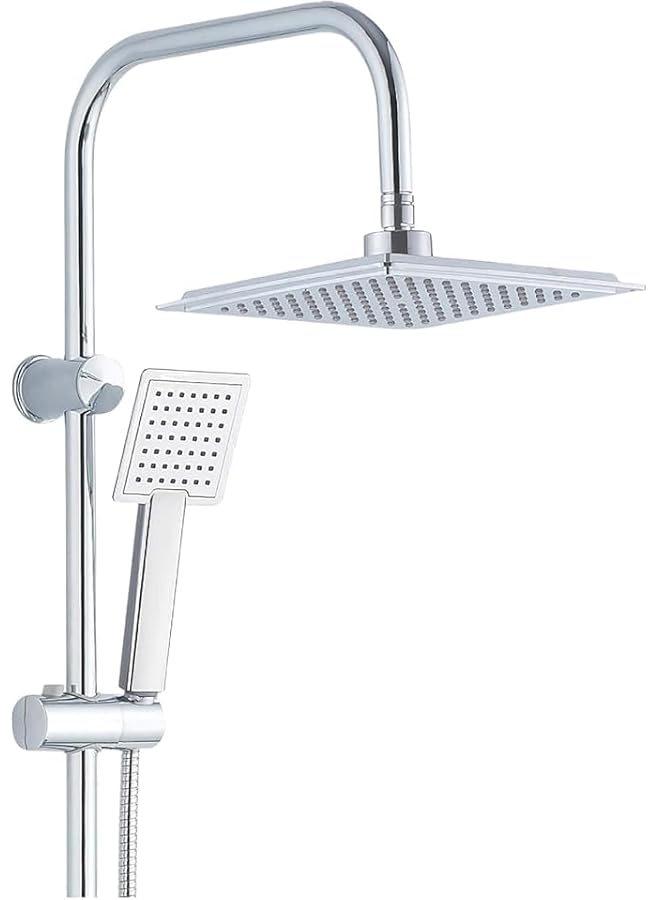 The Bros Shower Sets For Bathroom, Shower Set And Bathroom Fixtures Without Tap, Shower System Included Rainfall Shower Head, Handheld Shower, Hoses For Bathroom,Chrome (Silvery) - Image 1