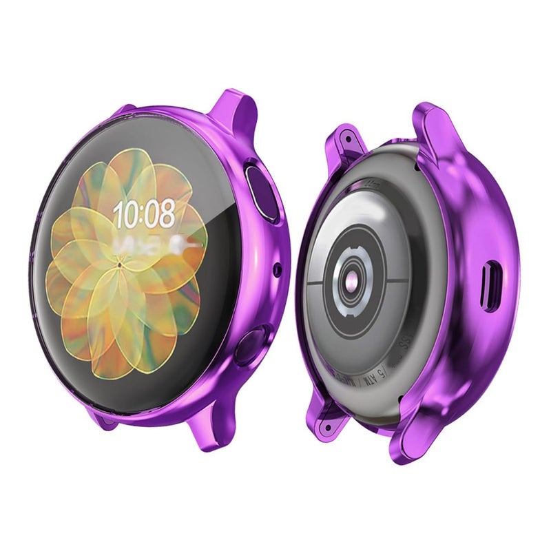 Angoily Flexible TPU Protective Watch Case Anti Scratch Electroplated Cover Purple 4x4 cm - Image 5