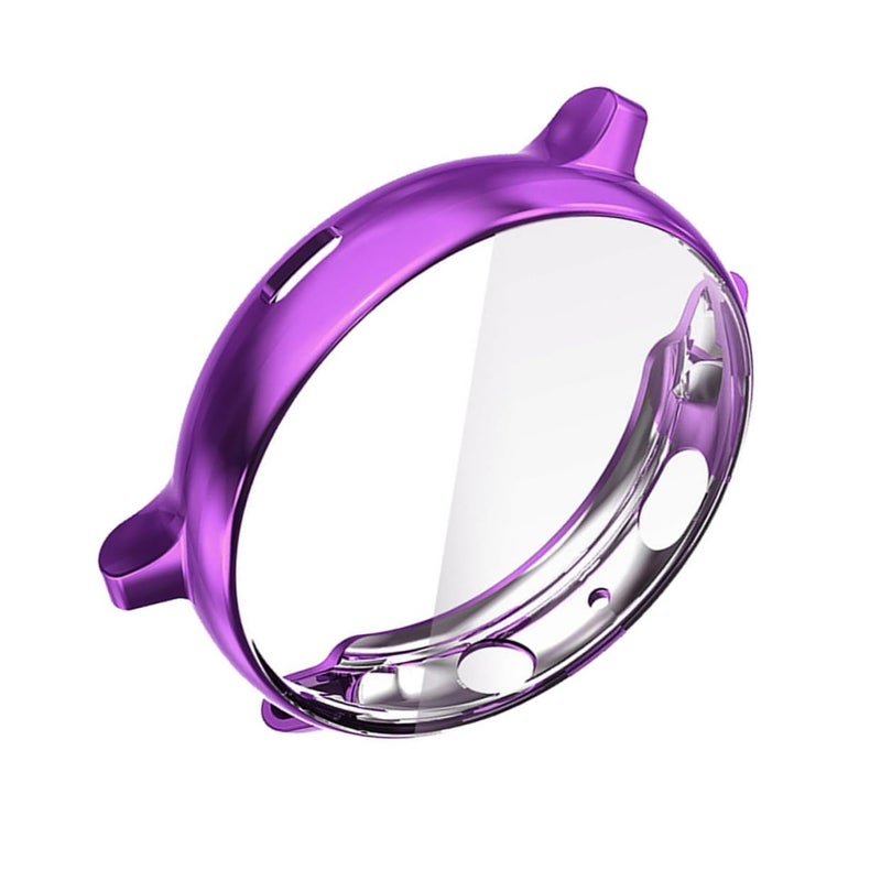 Angoily Flexible TPU Protective Watch Case Anti Scratch Electroplated Cover Purple 4x4 cm - Image 2