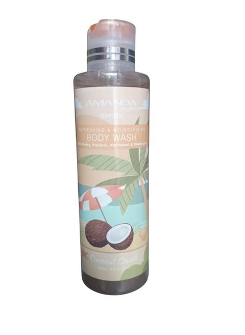 Body Wash Garden Refreshing Coconut Crush&Moisturizer with honey, glycerin, panthenol and chamomile 250 ml
