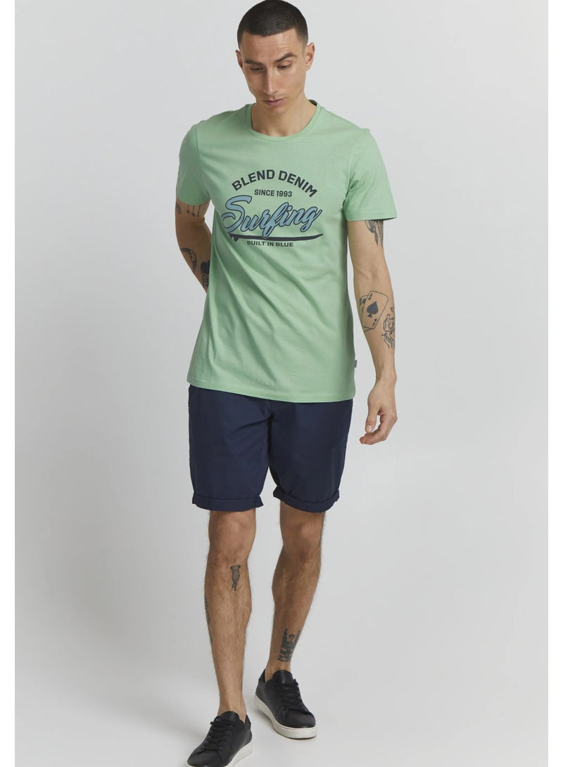 Blend Men's Graphic Surfing T-Shirt - Sage Green - Image 3