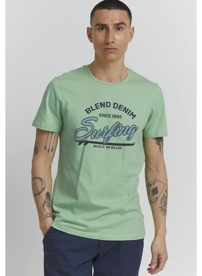 Blend Men's Graphic Surfing T-Shirt - Sage Green - Image 5