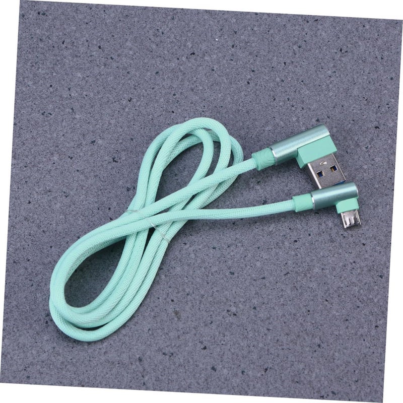 Green Braided Micro USB Cable Fast Charging And Data Sync Durable 1 Meter Cord For Phones - Image 3