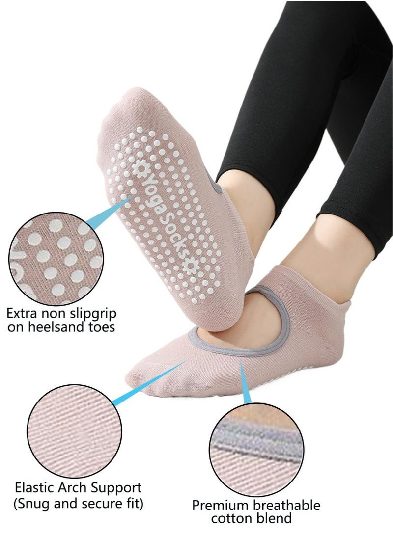 Generic 5 Pairs Anti-Skid Breathable Fitness Pilates Yoga Socks Ballet Dance Socks Barefoot Workout Socks - Image 4