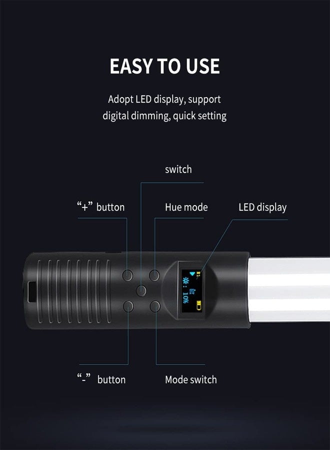 DUSALA Handheld LED Light Stick, 7 Colors & 10 Modes Portable Photography Video Light Wand for Filming, Parties, Batteried Powered Lighting Tube with Wireless Remote Control - Image 5