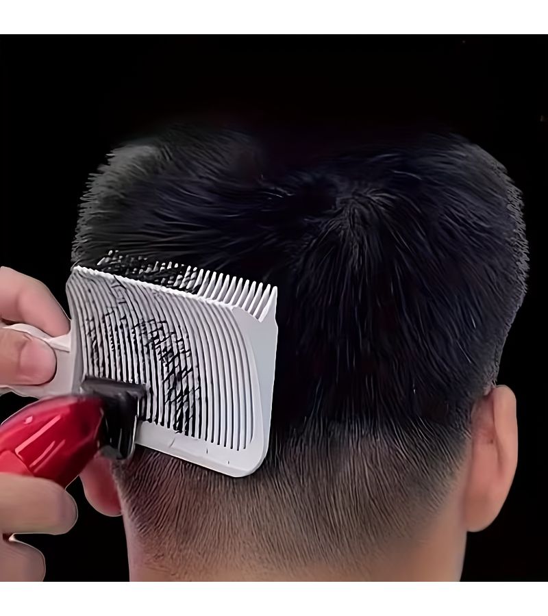 Men Slicked Back Gradient Hairbrush Curved Side Comb Positioning Comb Heat Resistant Anti Static Sturdy Plastic Comb Thick Hair Special Salon Home Styling Tool 4pcs Set - Image 2