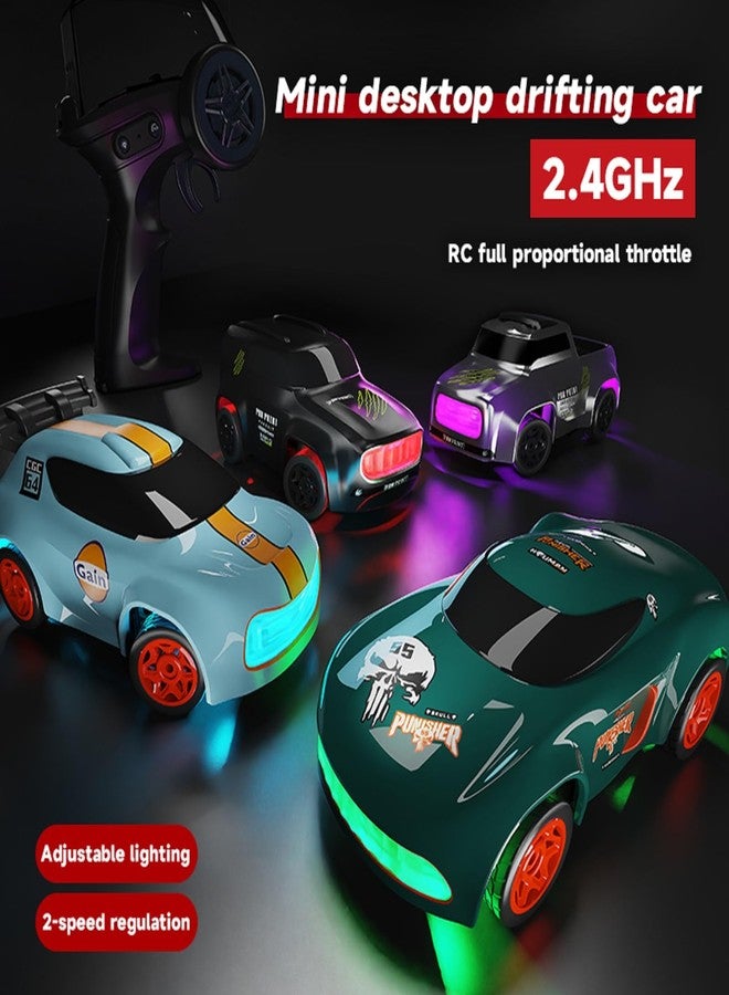 QAONIE Mini RC Car, 1:64 Scale Supercar, Toy Car & Remote Control Integrated Design, 26km/h High Speed, Two Large Batteries for 50 Minutes, Fun MINI RC Vehicle. (Green) - Image 3