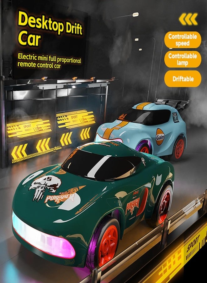 QAONIE Mini RC Car, 1:64 Scale Supercar, Toy Car & Remote Control Integrated Design, 26km/h High Speed, Two Large Batteries for 50 Minutes, Fun MINI RC Vehicle. (Green) - Image 2