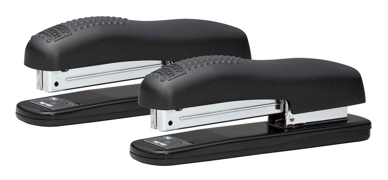 Bostitch Office Ergonomic 20 Sheet Desktop Stapler Black 2Pack