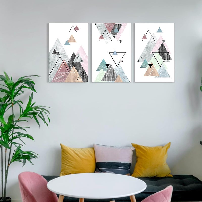 Zessonic Abstract Geometric Wall Art Set - Image 2