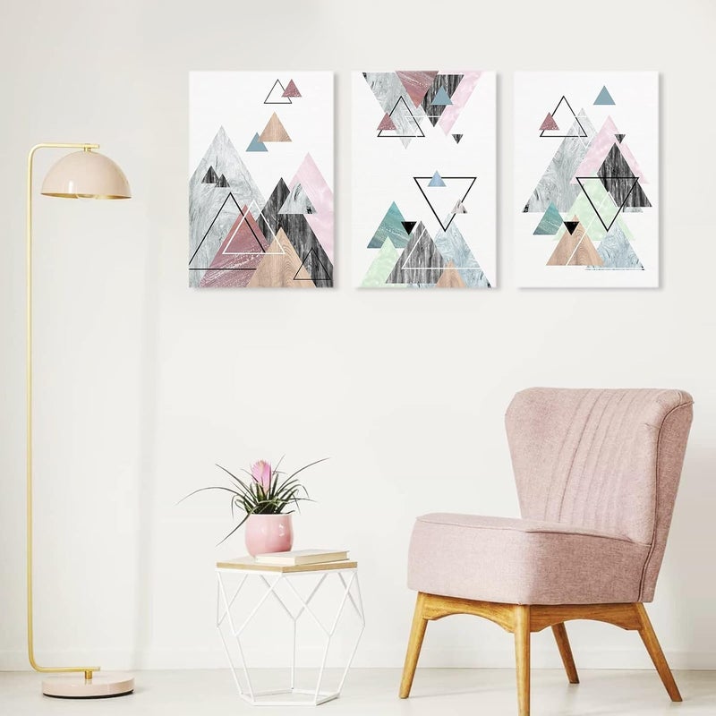 Zessonic Abstract Geometric Wall Art Set - Image 4