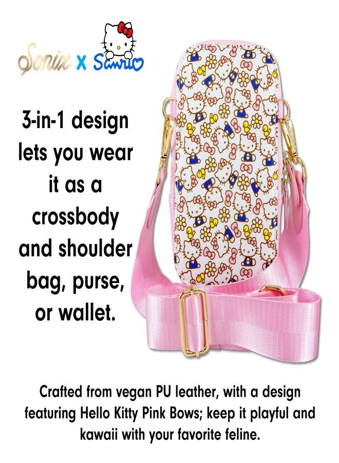 Sonix x Sanrio Phone Pouch - Universal Smartphone Purse and Wallet, Crossbody and Shoulder Bag | Hello Kitty Pink Bows - Image 5