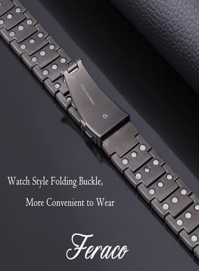 Feraco 3x Titanium Steel Bracelet for Men, Ultra Powerful 3500 Gauss, Wristband Brazaletes for Anniversary, Adjustable Size&jewelry Gift Box (Gray-new) - Image 3