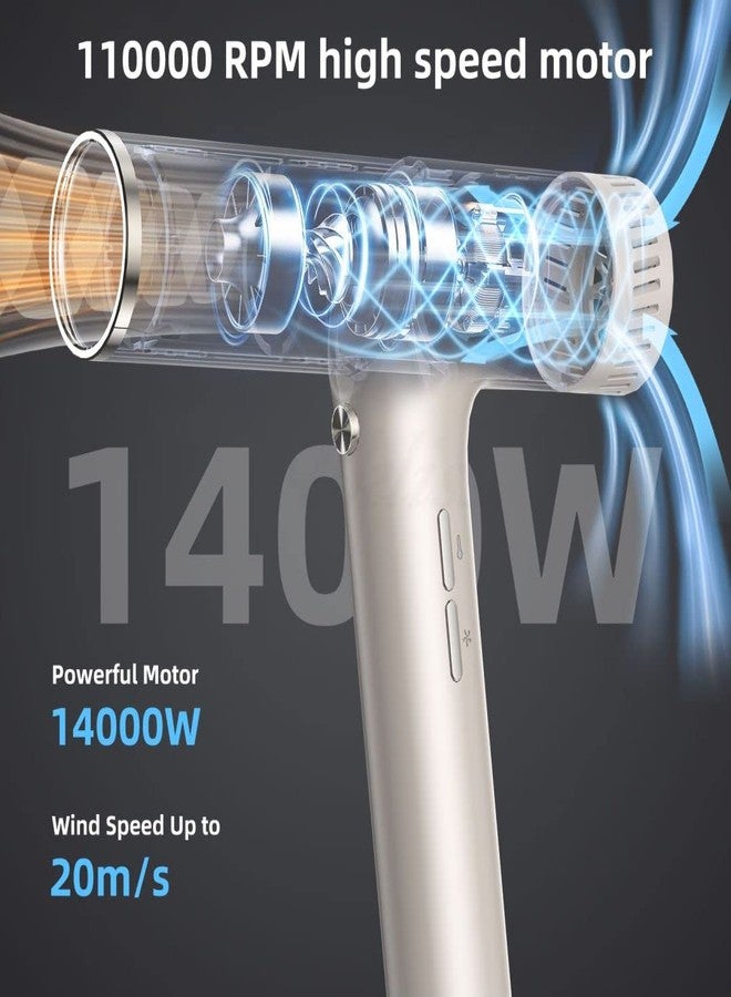 Yitrust High-Speed Hair Styler and Drying Brush - 110000 RPM Hot Air Brush with Diffuser, Concentrator Attachment, and Oval Curling Wand (silver) - Image 4