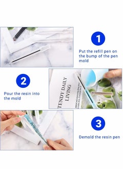 Y&D Pen Epoxy Molds, Magic Wand Shape Ballpoint Silicone Mold with 30 Pieces of Black Refill for Diy Handmade Artwork, Pens, Candles, Resin Crafts (6Pcs)  - Image 4