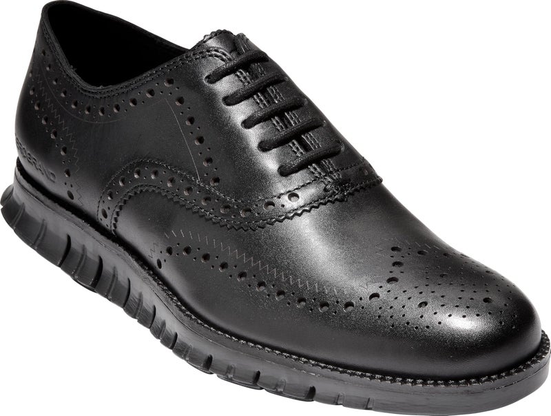 COLE HAAN أحذية كول هان زيروغراند وينغ أوكس جلد للرجال، لون أسود ثقب مغلق/أسود، مقاس 45 EU W - Image 2